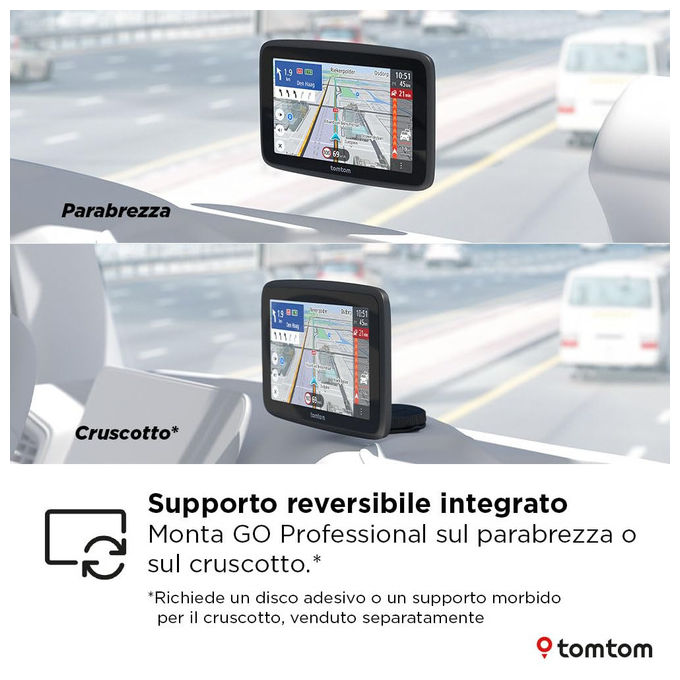 TomTom GO Professional 1YF500210 Navigatore GPS per Camion e Bus 5'' Mappe Europee