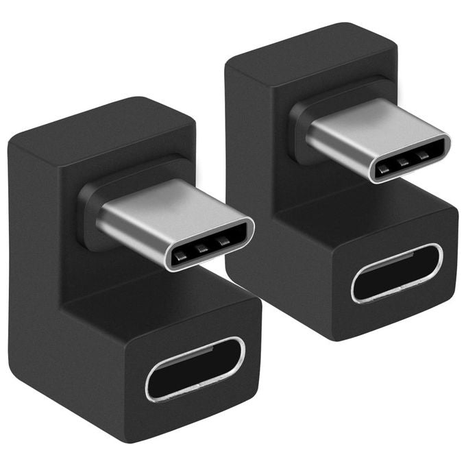 Equip Adattatore USB-C 10Gbps PD 100W Maschio a Femmina Nero 2 pezzi Cavo Dati