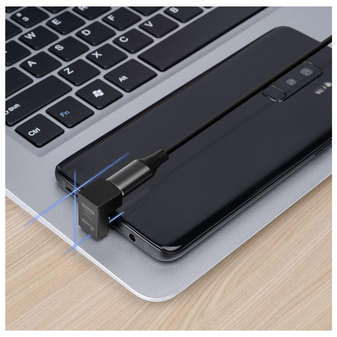 Equip Adattatore USB-C 10Gbps PD 100W Maschio a Femmina Nero 2 pezzi Cavo Dati