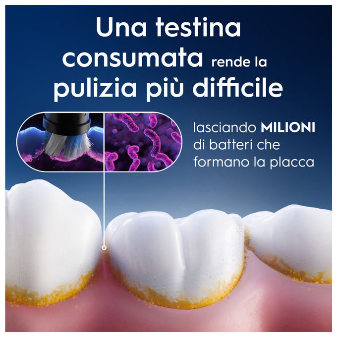 Oral-B 08700216373487 iO Series Gentle Care Testine di Ricambio per Spazzolino Elettrico Gengive Sensibili 2 pezzi colore Bianco