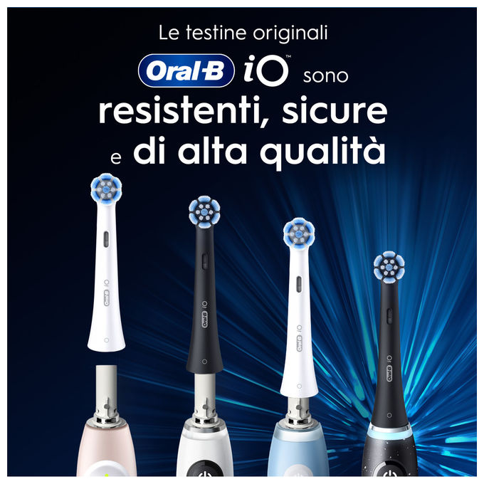 Oral-B 08700216373487 iO Series Gentle Care Testine di Ricambio per Spazzolino Elettrico Gengive Sensibili 2 pezzi colore Bianco