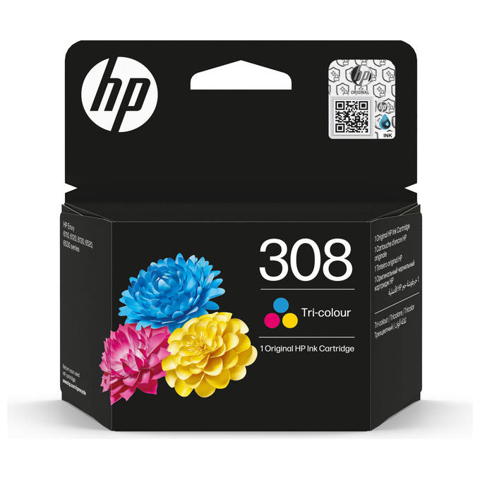 HP Cartuccia Inchiostro 308 Originale Tricromia Resa Standard per Stampanti Envy