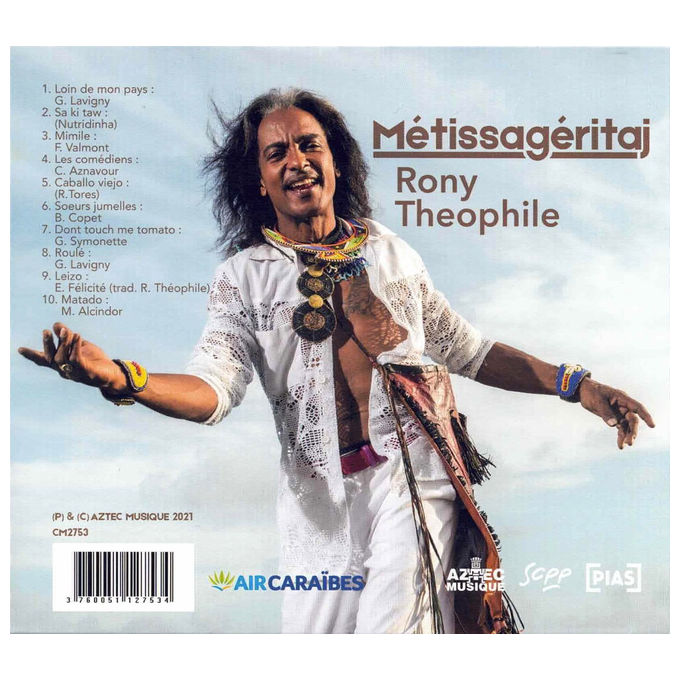 CD Musica del Mondo Rony Theophile - Metissageritaj (2021) Aztec Musique world music