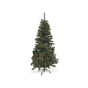 Galileo Casa, Albero di Natale Sestriere, 150 cm, Verde, Folti Rami con Pigne e Bacche