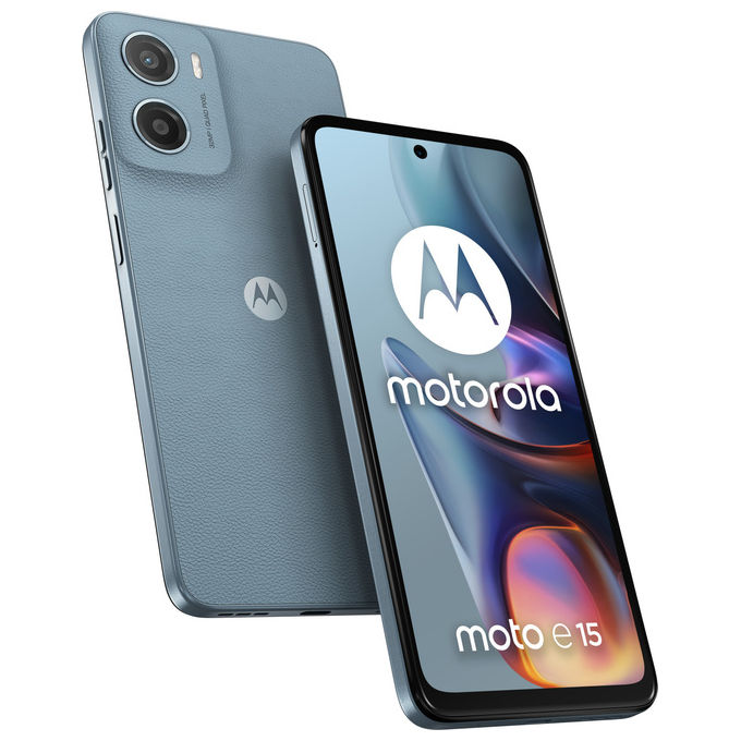 Motorola moto e15 Smartphone 6.67'' 2GB 64GB Blu Android 14 Go 4G Batteria 5200mAh