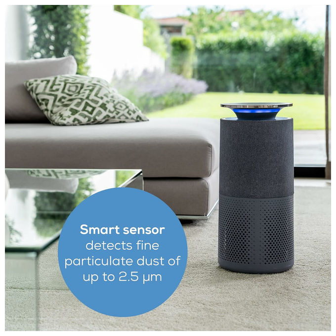 Beurer LR401 Purificatore d'aria per ambienti fino a 69 m² Controllo tramite app filtro HEPA H13 colore Nero