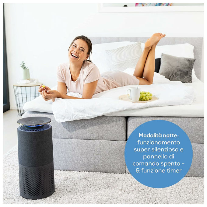 Beurer LR401 Purificatore d'aria per ambienti fino a 69 m² Controllo tramite app filtro HEPA H13 colore Nero