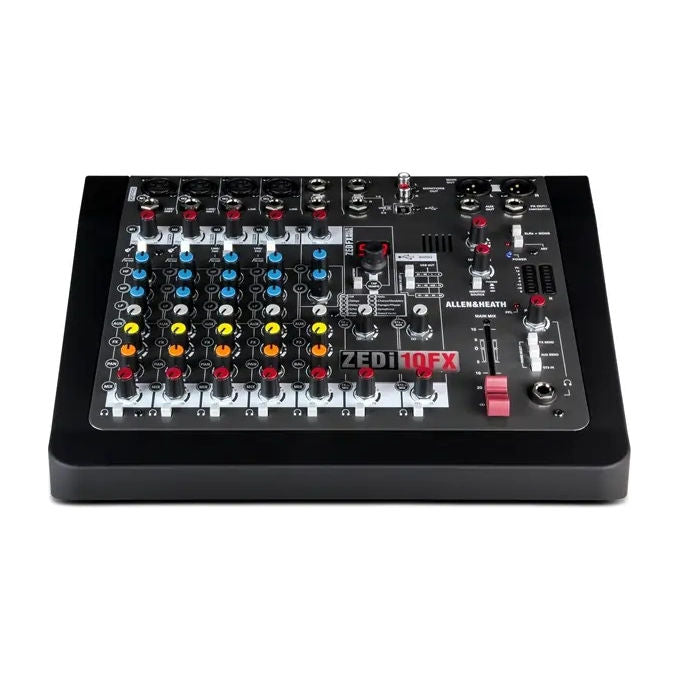 Allen and Heath ZEDI10FX ZEDi Mixer Audio con Interfaccia USB 4x4 Effetti FX e Phantom Power 48V colore Nero