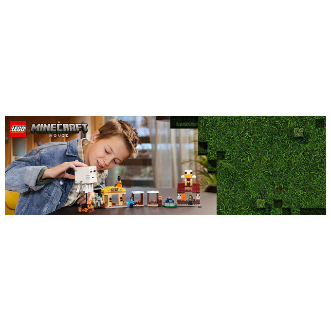LEGO Minecraft 21273 Attacco al Villaggio del Ghastpallone Set Costruzione 555 Pezzi