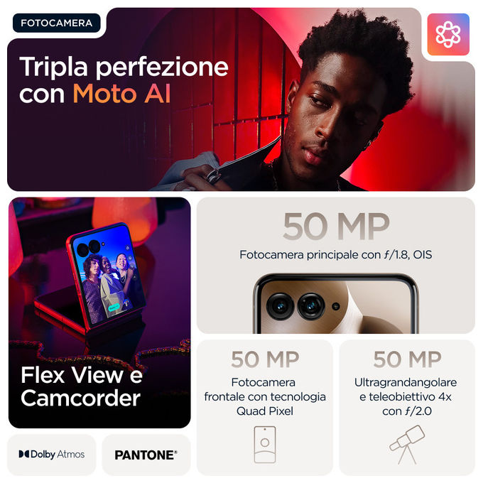 Motorola razr 60 Ultra Smartphone Pieghevole 5G 16GB RAM 512GB Mountain Trail