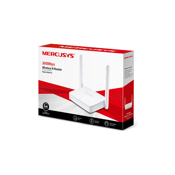 Mercusys MW301R Router Wi-Fi 300Mbps 2.4GHz Banda Singola 2 Porte Ethernet Bianco