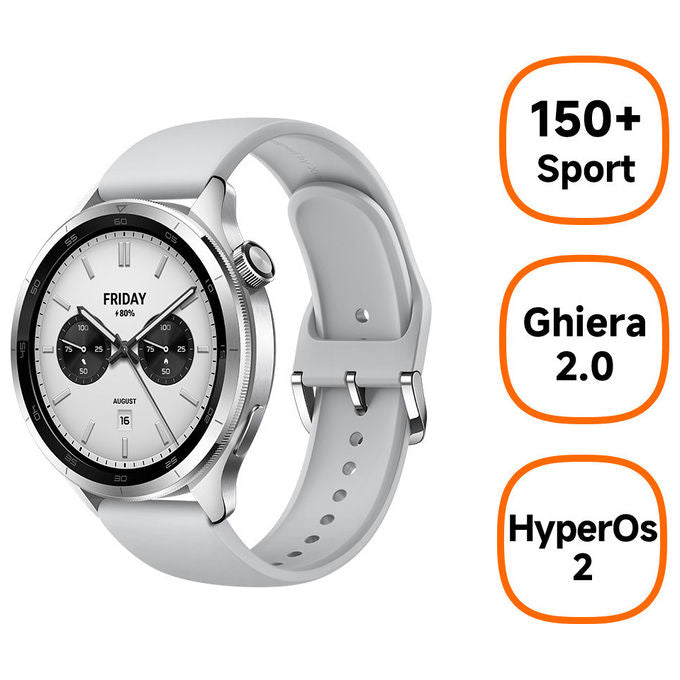 Xiaomi Watch S4 Smartwatch Argento AMOLED 1.43'' GPS Cardiofrequenzimetro 5 ATM