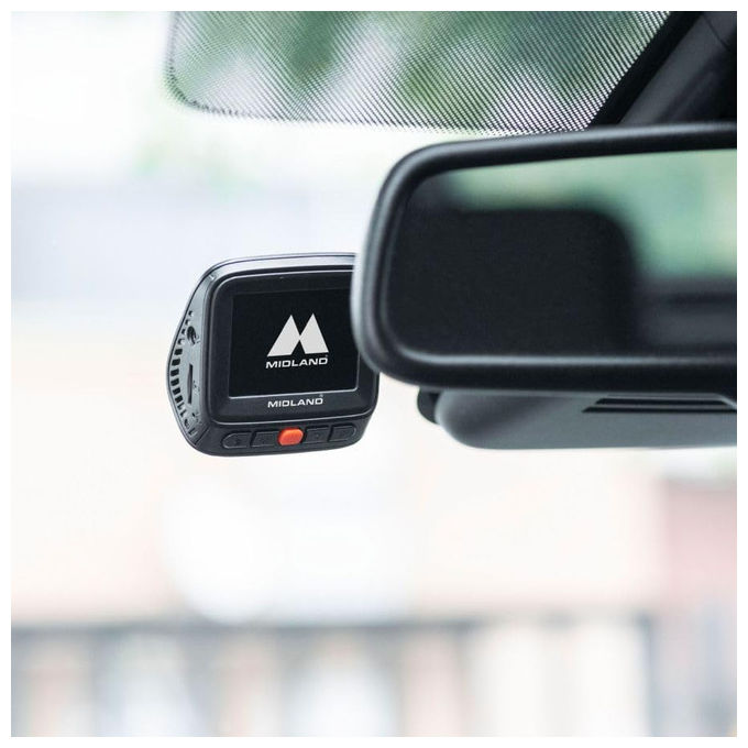 Midland C1644 Street Guardian One Dash Cam Full HD 1080p 30fps 120° Display 2'' Avvio Automatico Sensore G Micro SD 64 GB