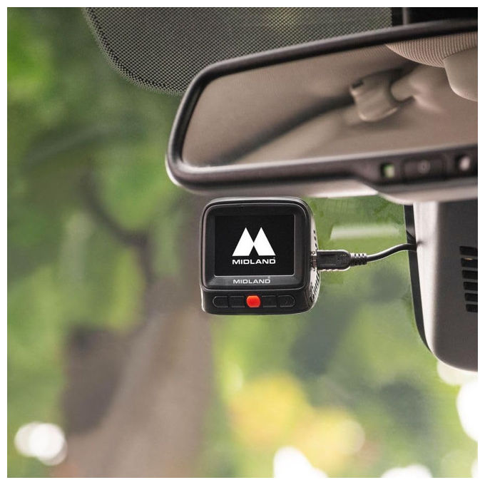 Midland C1644 Street Guardian One Dash Cam Full HD 1080p 30fps 120° Display 2'' Avvio Automatico Sensore G Micro SD 64 GB