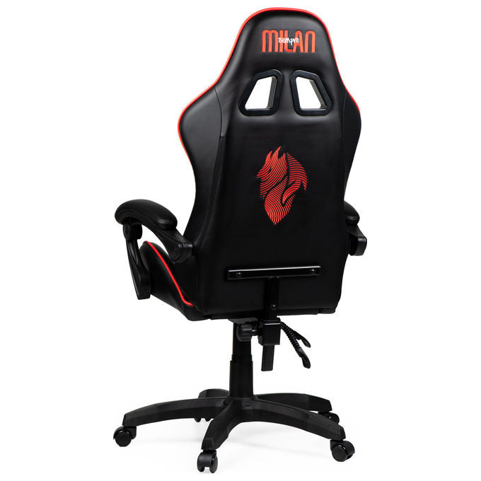 Take-Two Interactive Poltrona Gaming Nero-Rosso Imbottita 150kg con Braccioli e Ruote
