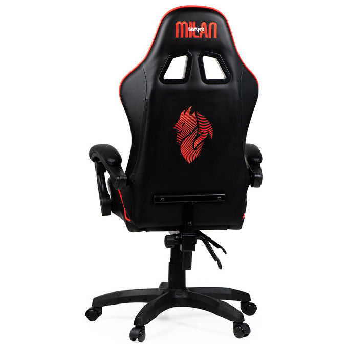 Take-Two Interactive Poltrona Gaming Nero-Rosso Imbottita 150kg con Braccioli e Ruote