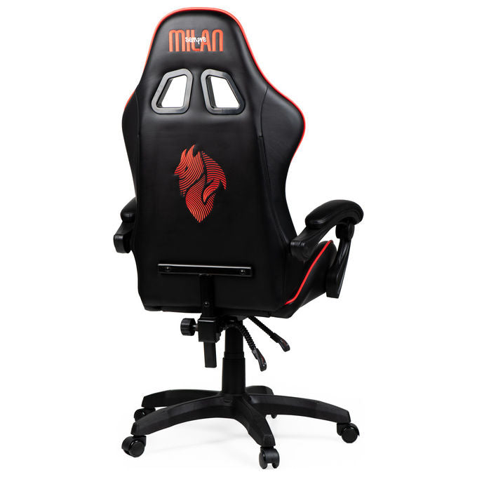 Take-Two Interactive Poltrona Gaming Nero-Rosso Imbottita 150kg con Braccioli e Ruote