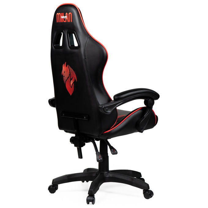 Take-Two Interactive Poltrona Gaming Nero-Rosso Imbottita 150kg con Braccioli e Ruote