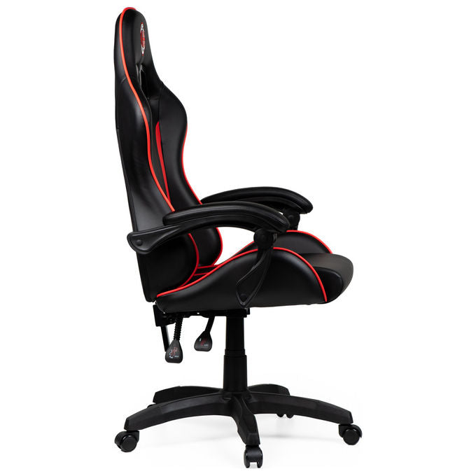 Take-Two Interactive Poltrona Gaming Nero-Rosso Imbottita 150kg con Braccioli e Ruote