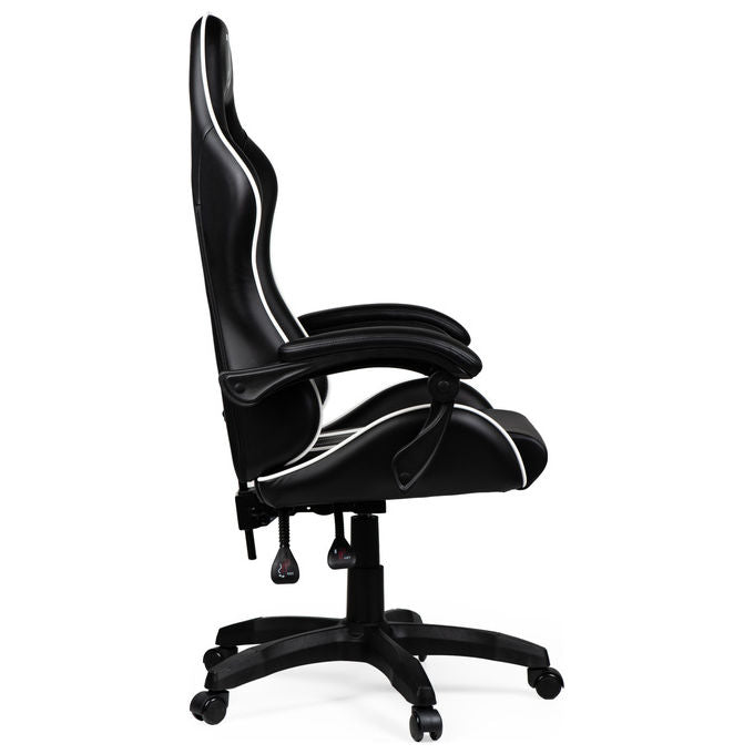 Take-Two Interactive Poltrona Gaming SGPN0003 Nero e Bianco Imbottita con Ruote
