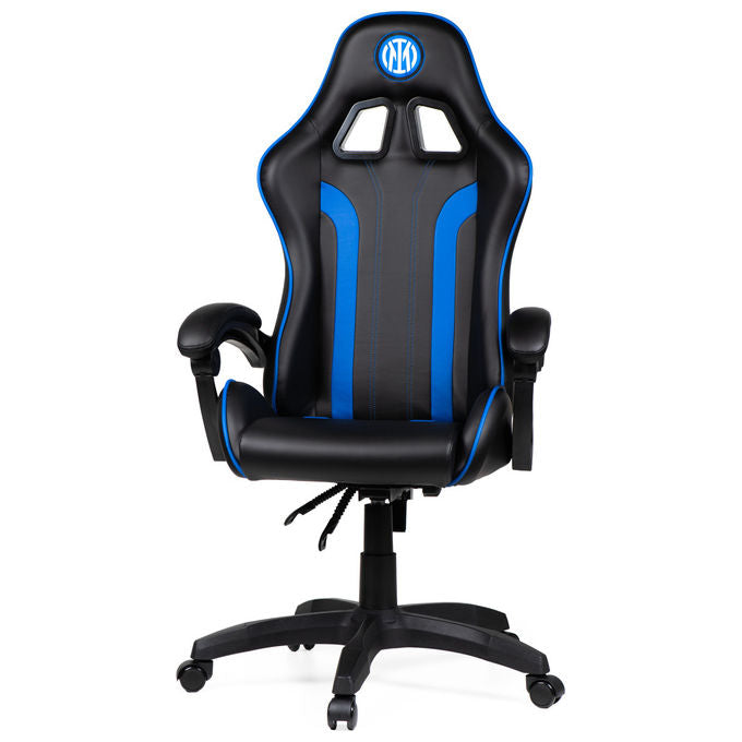 Take-Two Interactive Poltrona Gaming Imbottita Nero e Blu con Braccioli e 5 Ruote