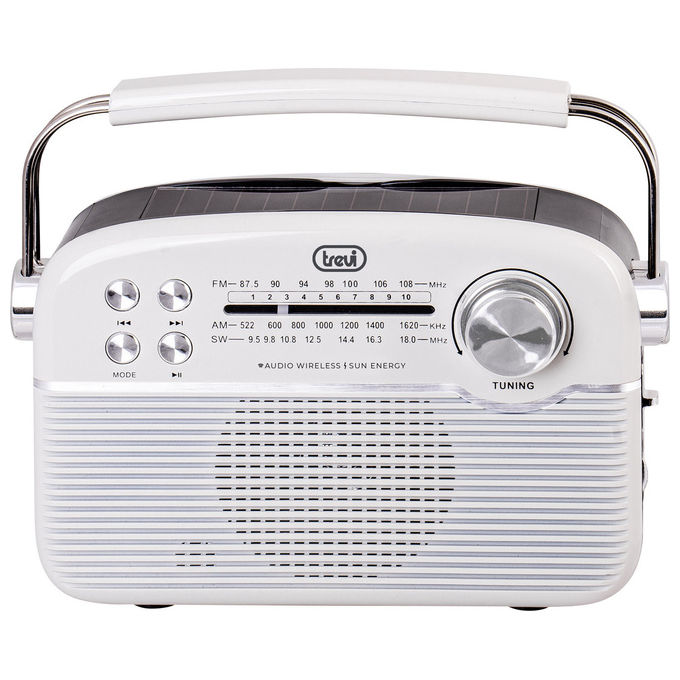 Trevi RA 7F50 BT Radio Personale Analogica AM-FM-SW Bluetooth USB Bianco