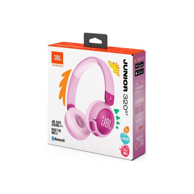 JBL Junior 320BT Cuffie Wireless per Bambini Viola con Bluetooth 5.3 e 50h Batteria