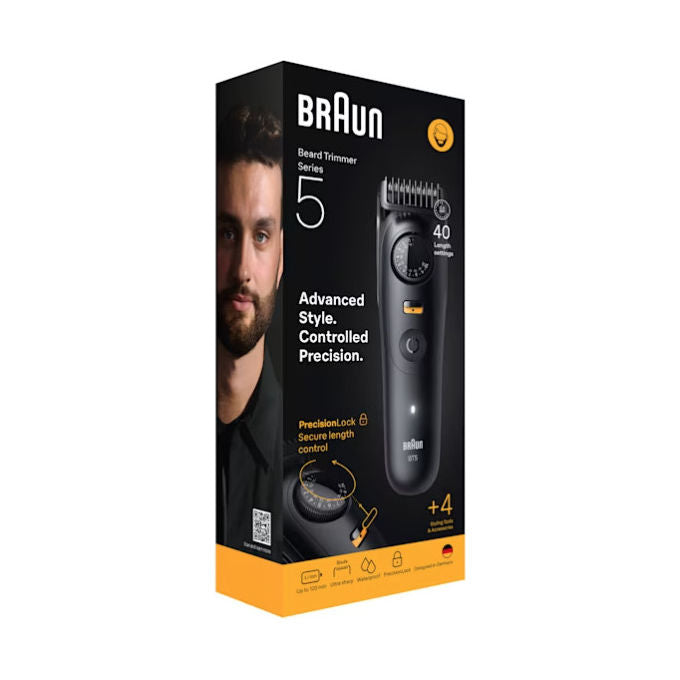 Braun Regolabarba BT5520 Nero 40 Lunghezze Bagnato e Secco Batteria Ricaricabile