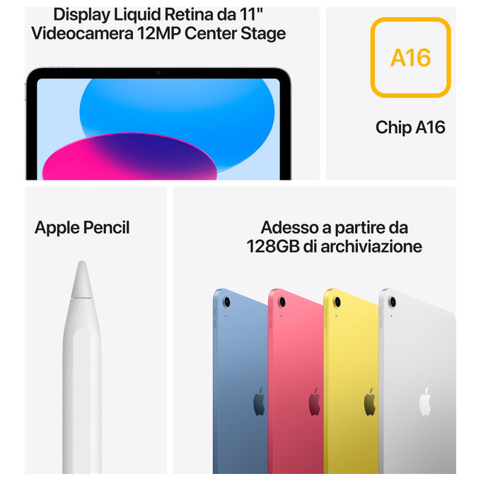 Apple iPad 11'' Wi-Fi 512GB Argento - Tablet con Display Liquid Retina