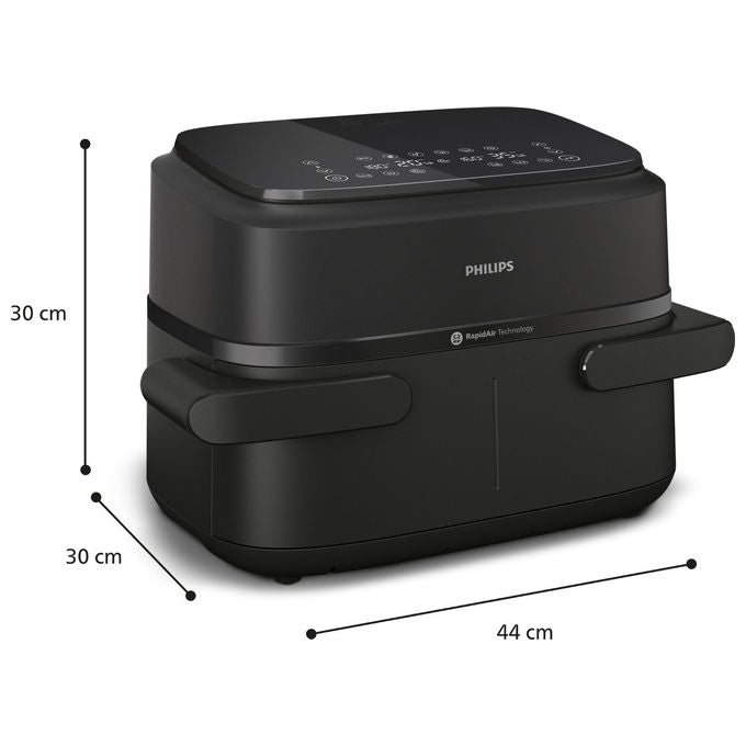 Philips Friggitrice ad Aria Serie 1000 NA15000 Cestello Doppio 7,1L 2450W 6 Programmi