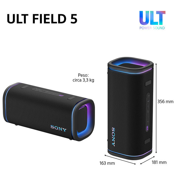 Sony Ult Field 5 Altoparlante Portatile Stereo Wireless Bianco Resistente all'Acqua