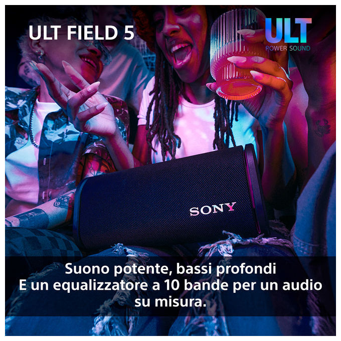 Sony Ult Field 5 Altoparlante Portatile Stereo Wireless Bianco Resistente all'Acqua
