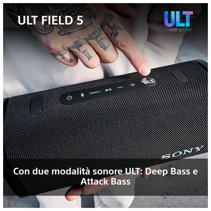 Sony Ult Field 5 Altoparlante Portatile Stereo Wireless Bianco Resistente all'Acqua