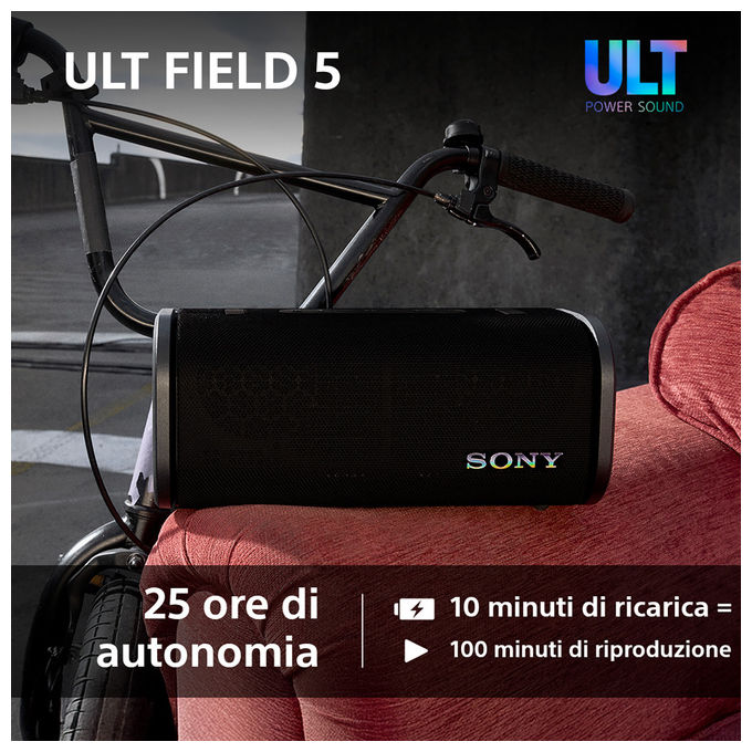 Sony Ult Field 5 Altoparlante Portatile Stereo Wireless Bianco Resistente all'Acqua
