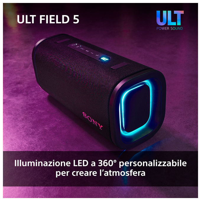 Sony Ult Field 5 Altoparlante Portatile Stereo Wireless Bianco Resistente all'Acqua