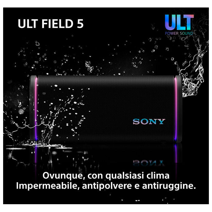 Sony Ult Field 5 Altoparlante Portatile Stereo Wireless Bianco Resistente all'Acqua