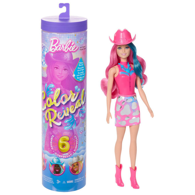Barbie Bambola Color Reveal Western JCP01 Cambia Colore - Serie Country Chic