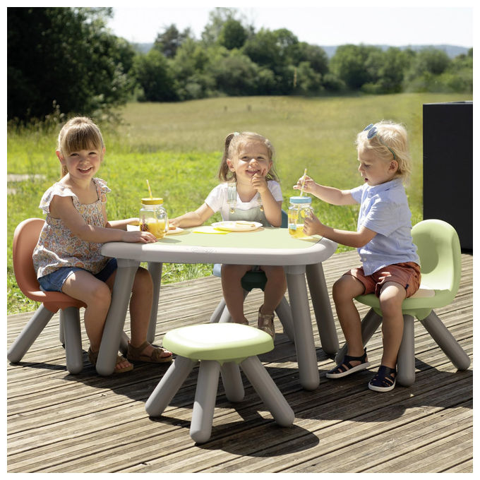 Smoby Life Kid Sedia Verde per Bambini 18+ Mesi Plastica Riciclata Interni Esterni