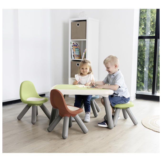 Smoby Life Kid Sedia Verde per Bambini 18+ Mesi Plastica Riciclata Interni Esterni