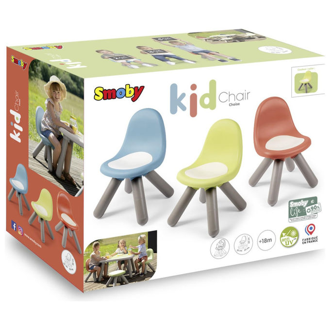Smoby Life Kid Sedia Verde per Bambini 18+ Mesi Plastica Riciclata Interni Esterni