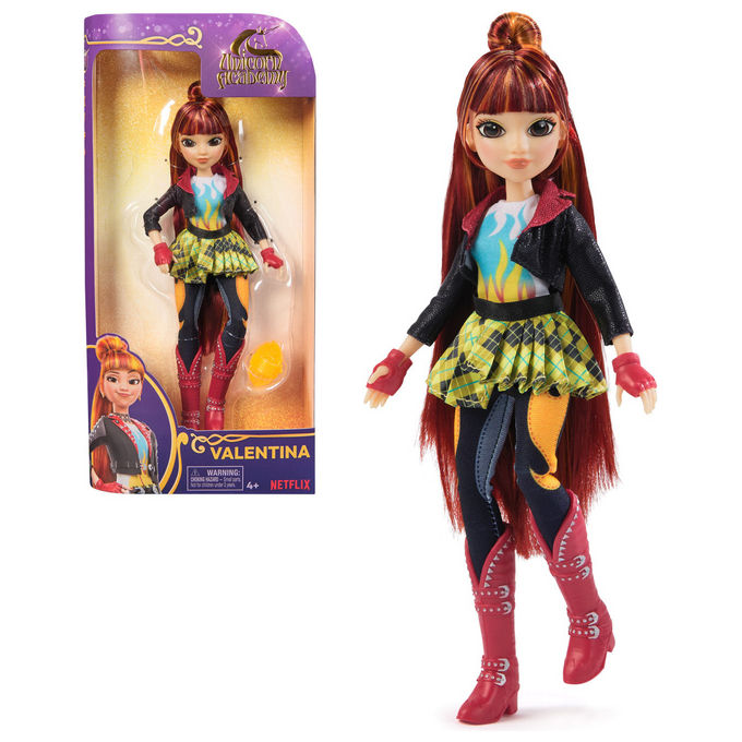 Spin Master Bambola Unicorn Academy Valentina 6072052 Multicolore con Me'ches 4+ Anni
