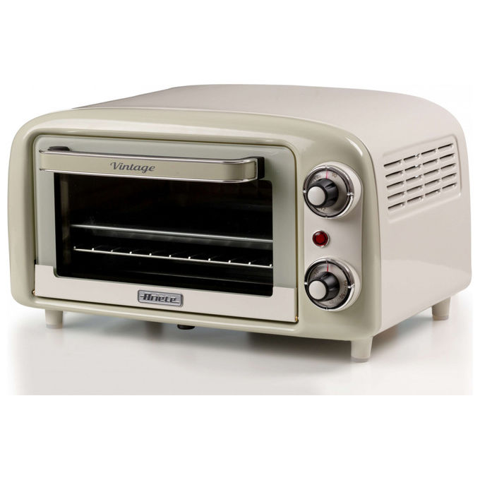 Ariete Forno Elettrico Vintage 3919 Beige 800W 10L con Doppio Vetro