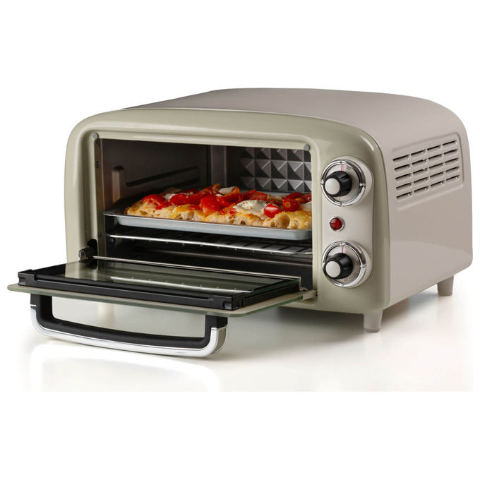 Ariete Forno Elettrico Vintage 3919 Beige 800W 10L con Doppio Vetro