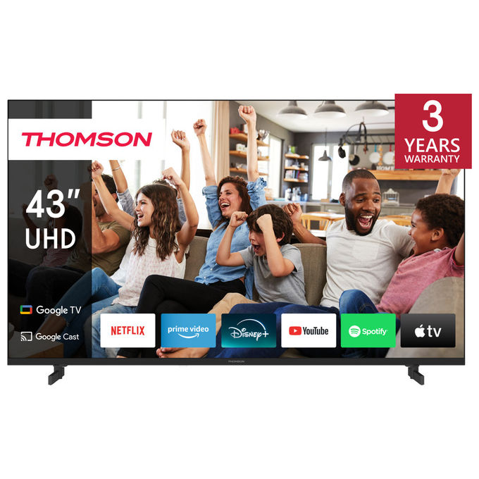 Thomson Q70 Smart TV 43'' 4K Ultra HD LED Google TV Wi-Fi HDR10 Nero 43UG4S14
