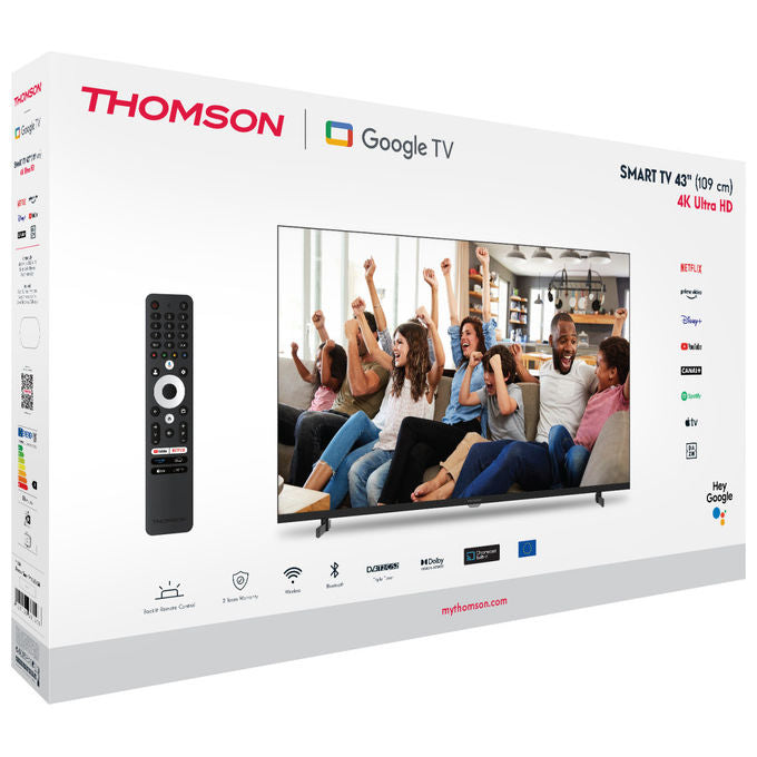 Thomson Q70 Smart TV 43'' 4K Ultra HD LED Google TV Wi-Fi HDR10 Nero 43UG4S14