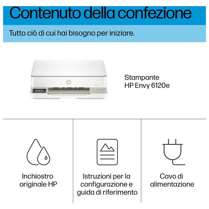 [ComeNuovo] HP ENVY 6120e Stampante Multifunzione Wireless a Colori con Fronte-Retro Automatico