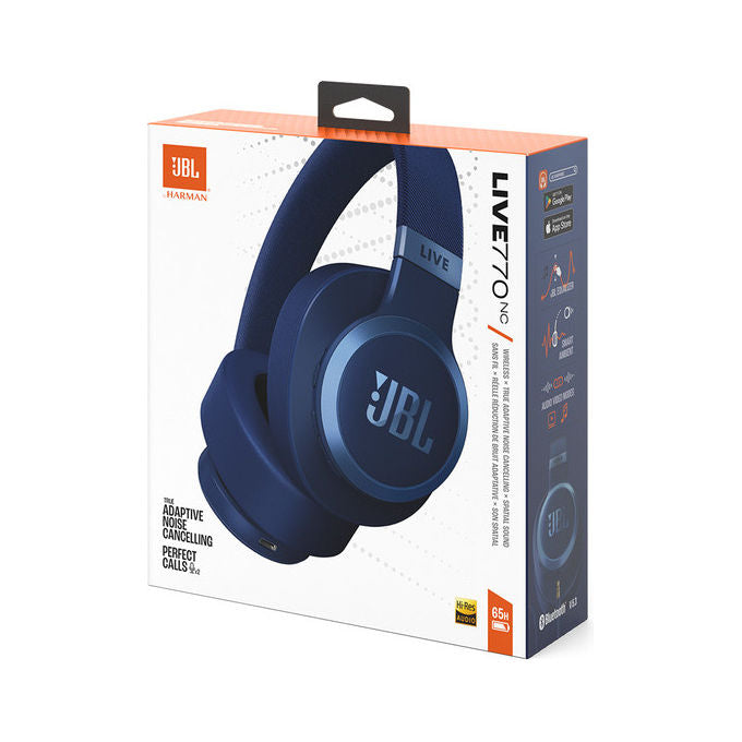 JBL Live 770NC Cuffie Wireless Bluetooth Blu con ANC per Musica e Chiamate