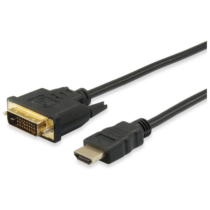 Equip Cavo HDMI a DVI-D 3m Bidirezionale Nero Connettori Maschio Placcati Oro