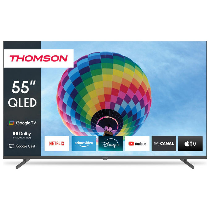 Thomson TV QLED 55 Pollici Google TV HDR Classe A+ Smart TV 4K Ultra HD