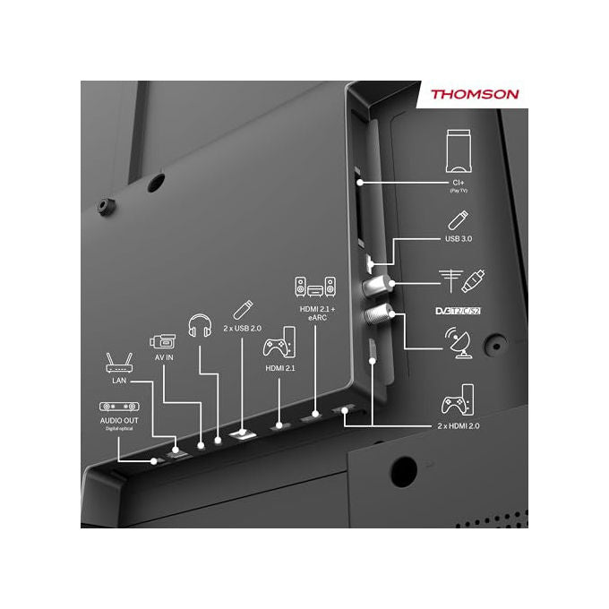 Thomson TV QLED 55 Pollici Google TV HDR Classe A+ Smart TV 4K Ultra HD